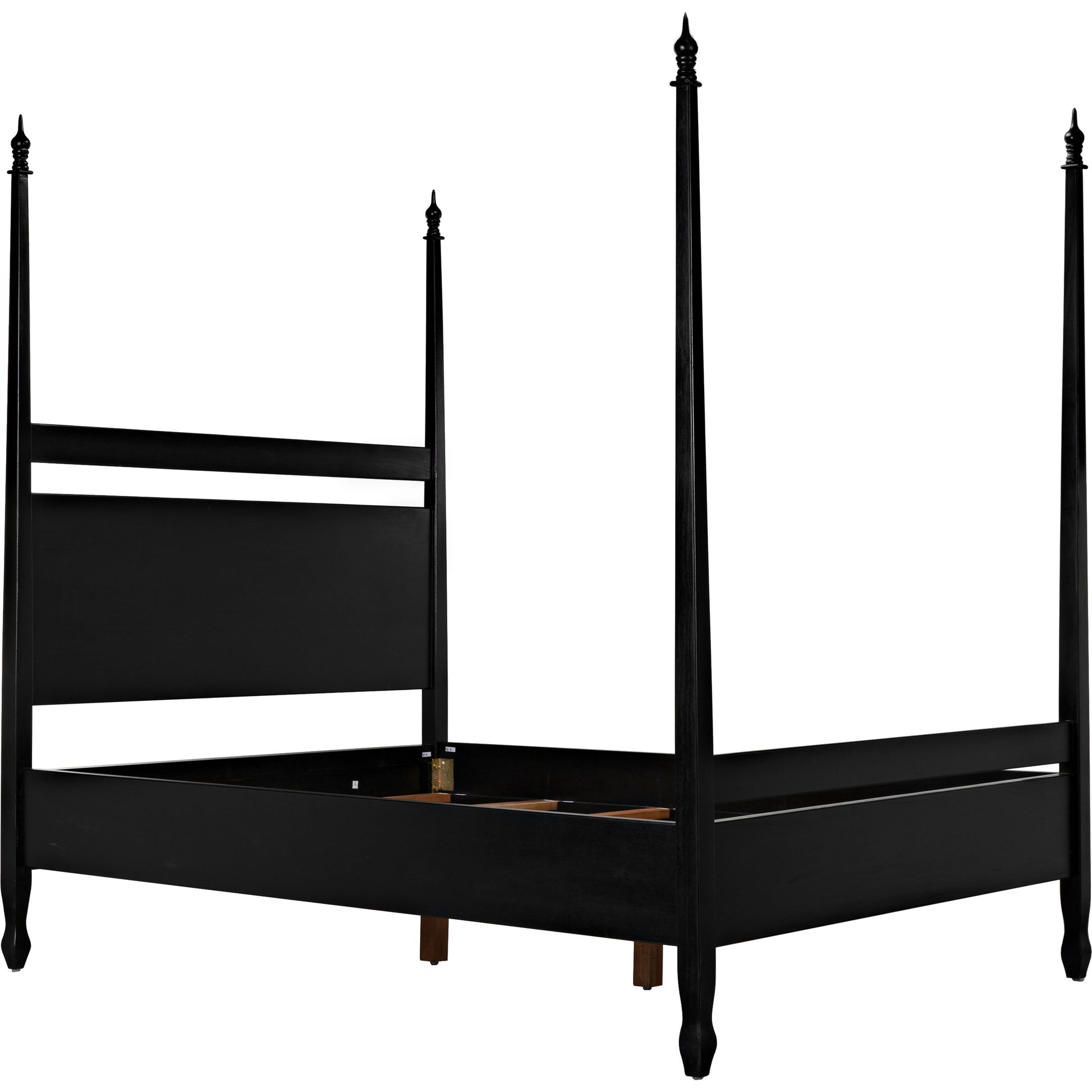 Venice Bed by Noir in hand rubbed black. Made from mahogany in a transitional style.