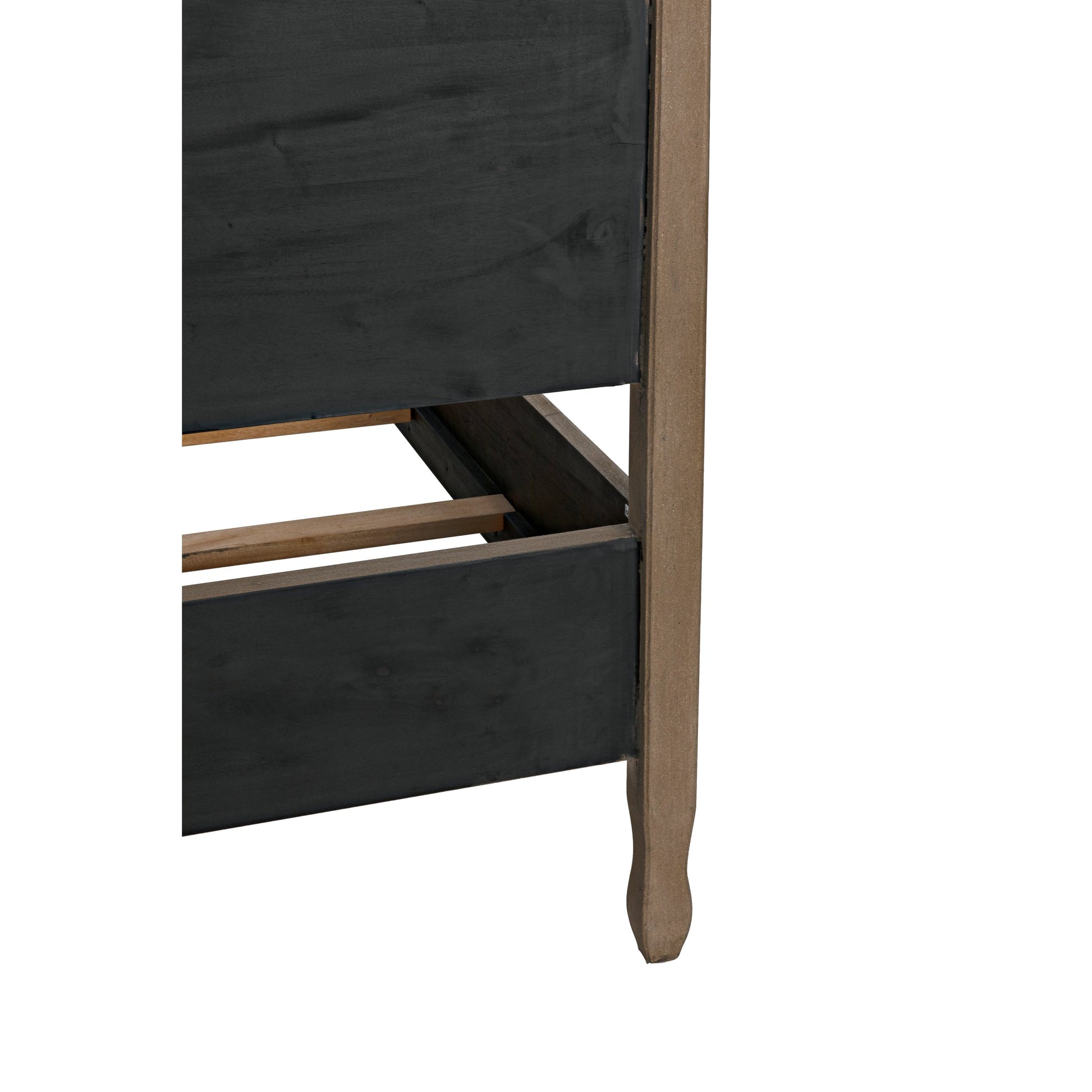 Venice Bed by Noir in hand rubbed black. Made from mahogany in a transitional style.