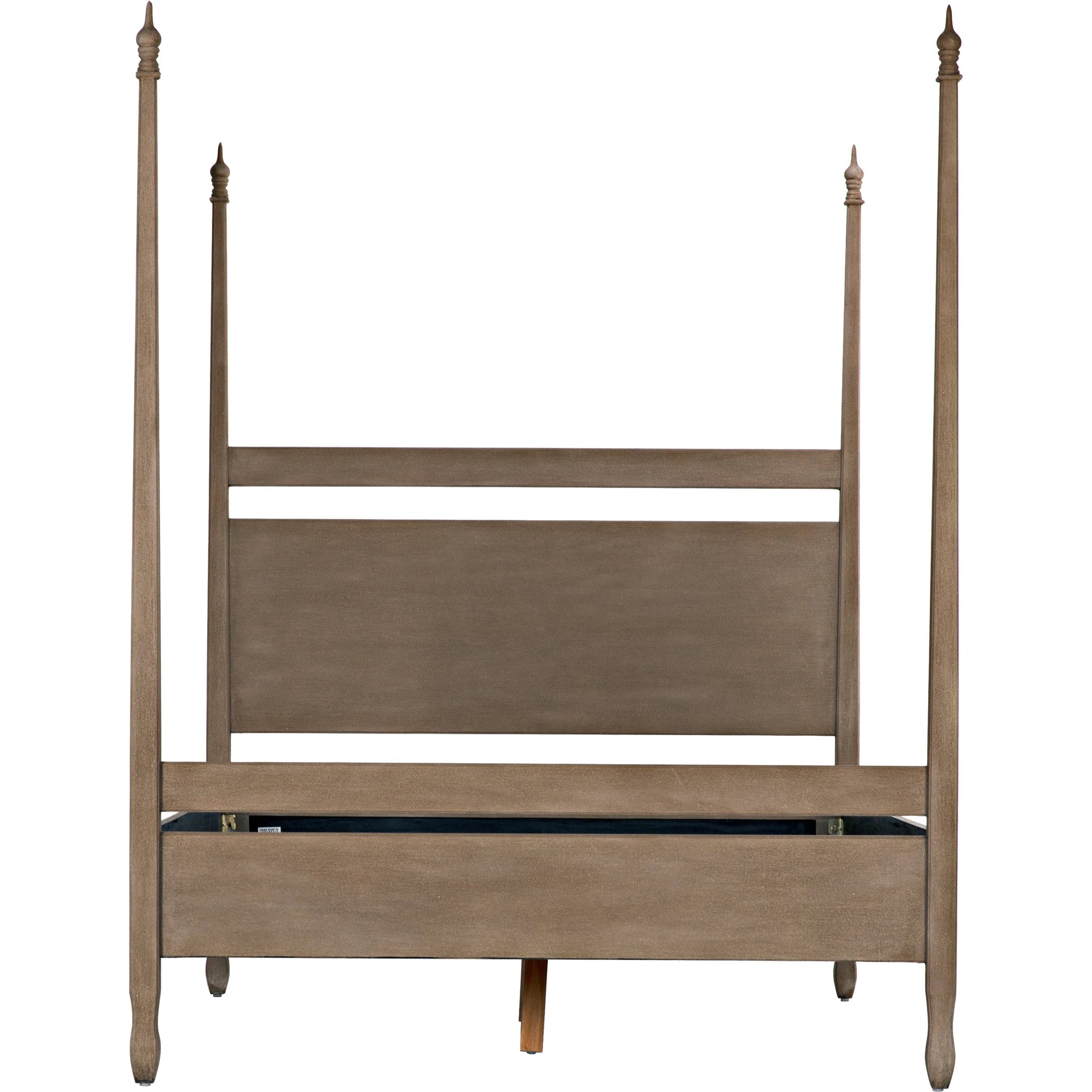 Venice Bed by Noir in hand rubbed black. Made from mahogany in a transitional style.