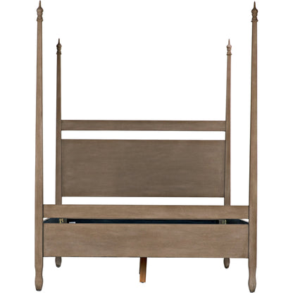 Venice Bed by Noir in hand rubbed black. Made from mahogany in a transitional style.