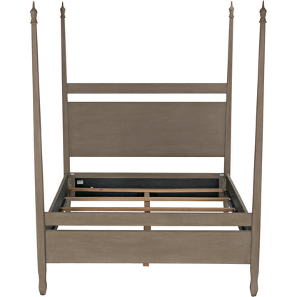 Venice Bed by Noir in hand rubbed black. Made from mahogany in a transitional style.