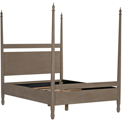 Venice Bed by Noir in hand rubbed black. Made from mahogany in a transitional style.