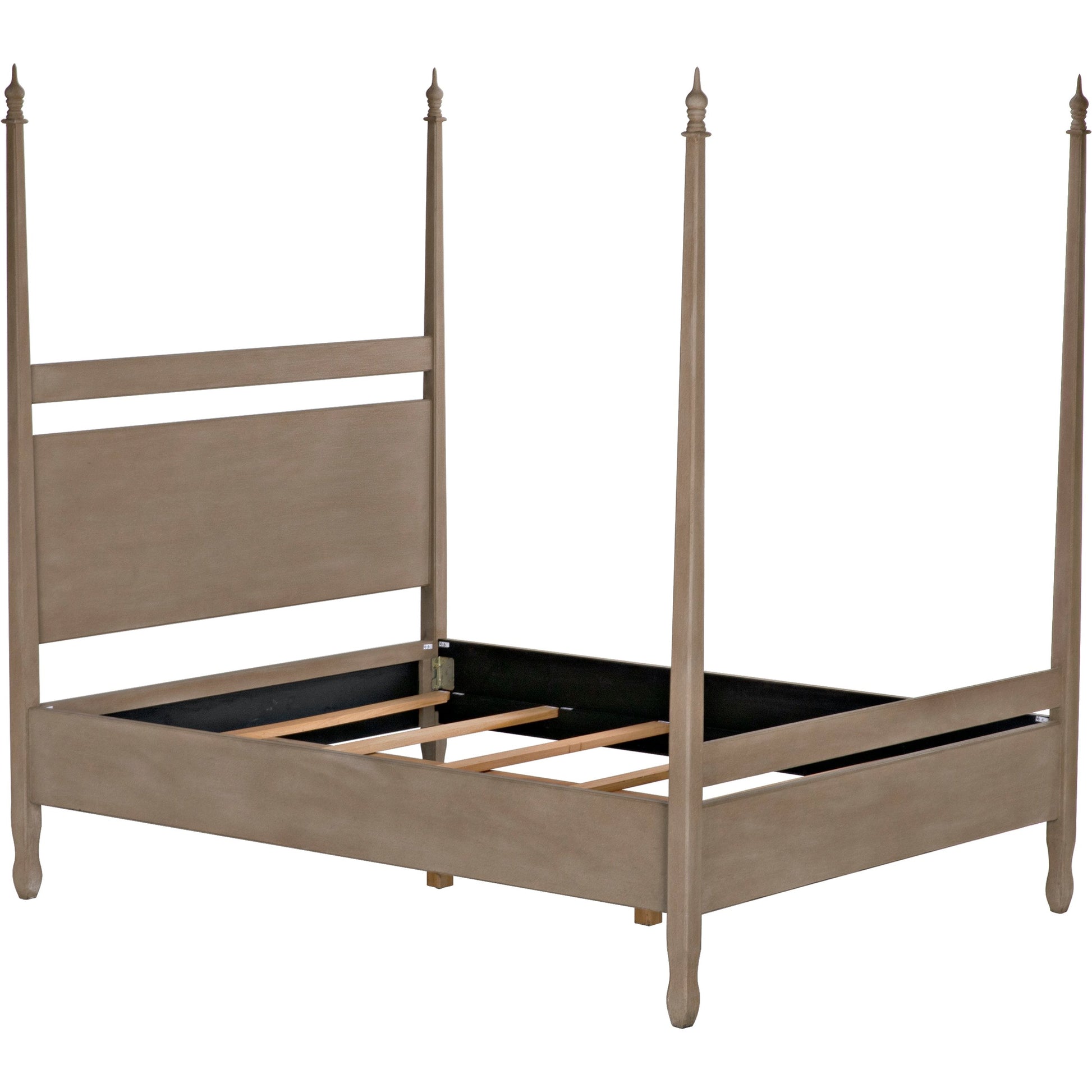 Venice Bed by Noir in hand rubbed black. Made from mahogany in a transitional style.