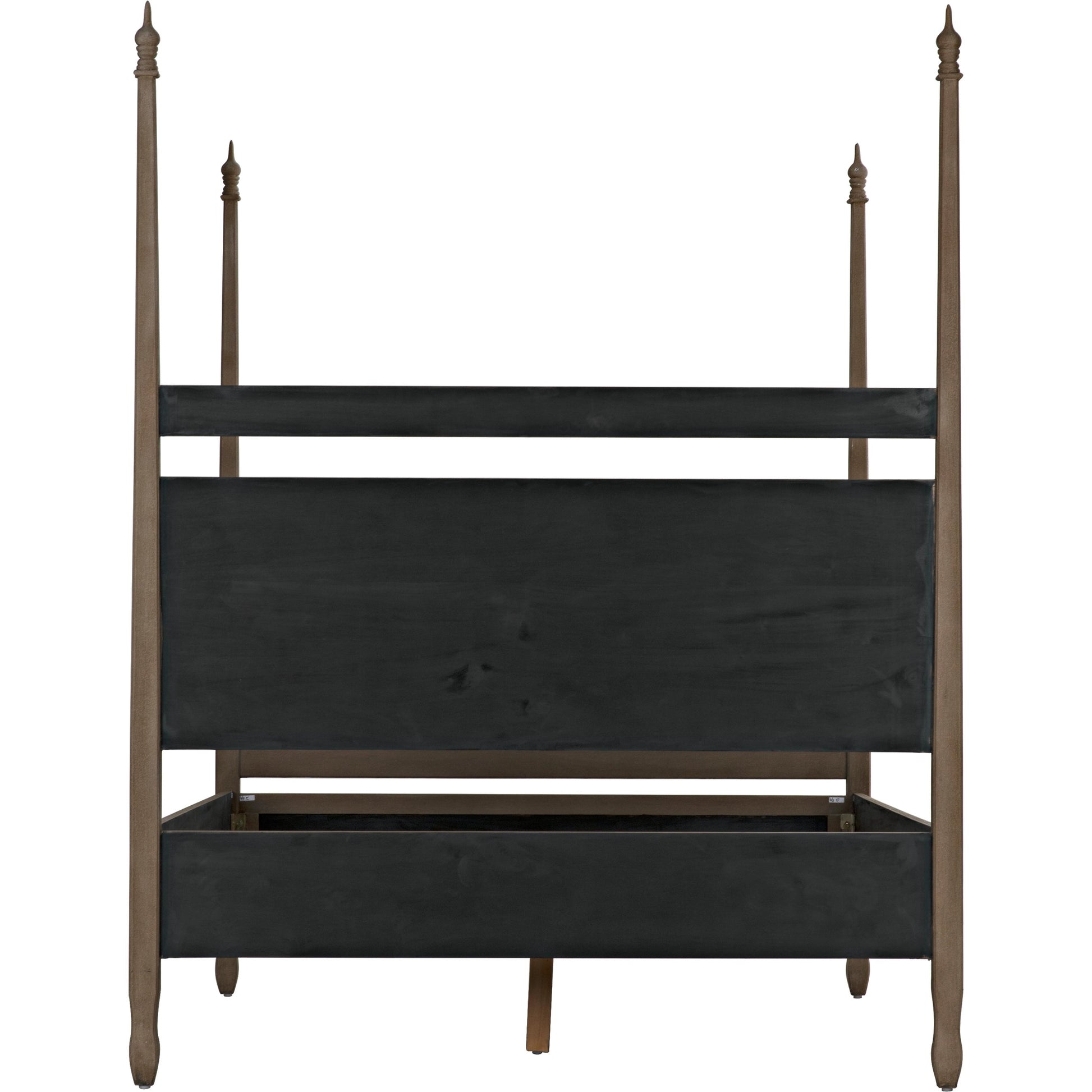 Venice Bed by Noir in hand rubbed black. Made from mahogany in a transitional style.