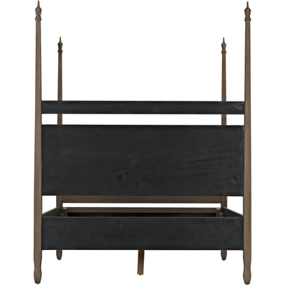 Venice Bed by Noir in hand rubbed black. Made from mahogany in a transitional style.