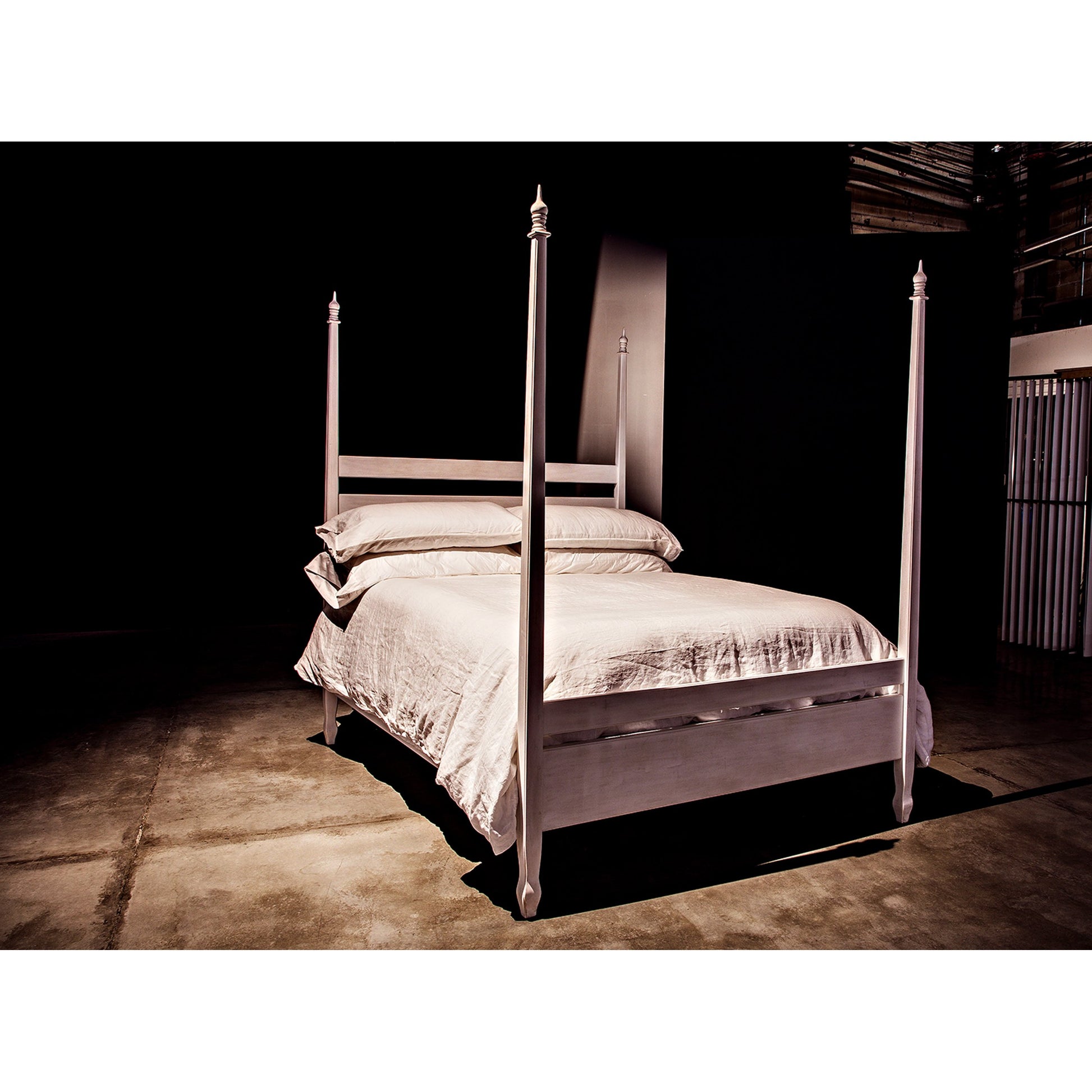 Venice Bed by Noir in hand rubbed black. Made from mahogany in a transitional style.