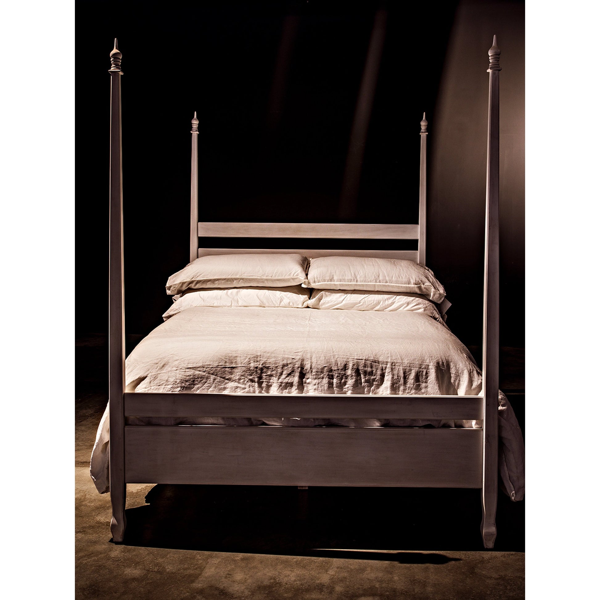 Venice Bed by Noir in hand rubbed black. Made from mahogany in a transitional style.