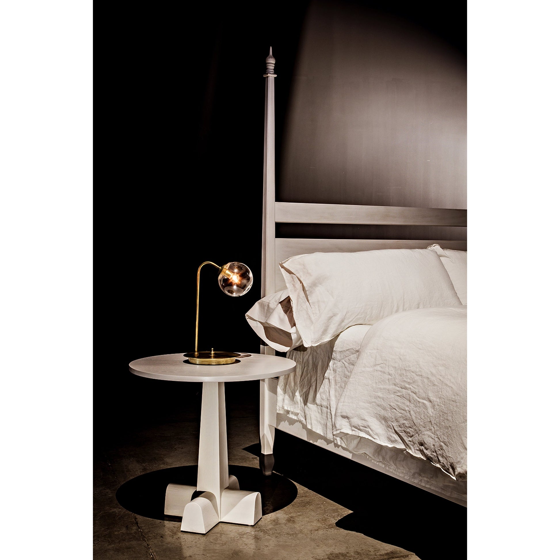 Venice Bed by Noir in hand rubbed black. Made from mahogany in a transitional style.