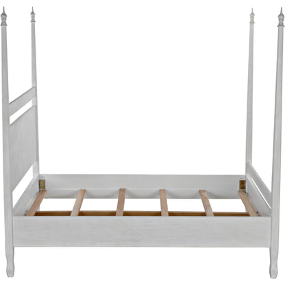 Venice Bed by Noir in hand rubbed black. Made from mahogany in a transitional style.