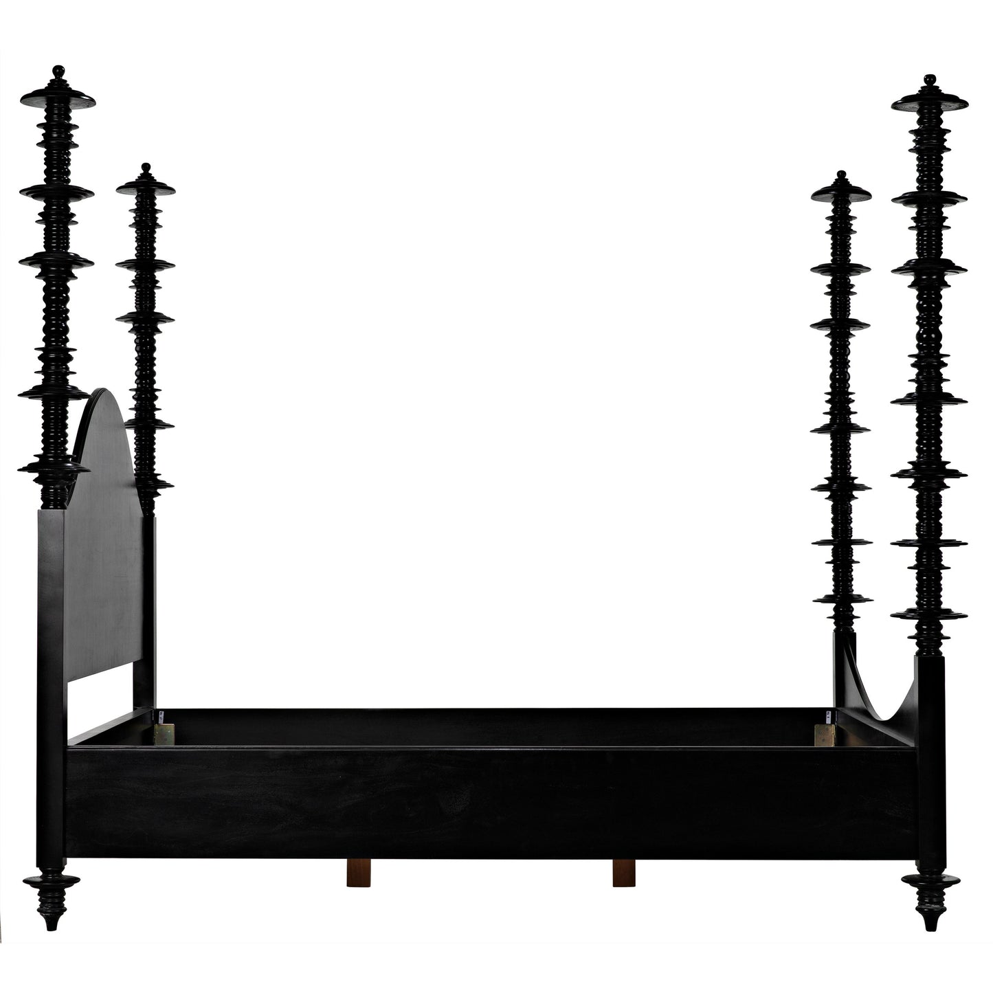 058 S-334763,S-334765 | Additional Silo | Ferret Bed by Noir. Made from mahogany in a traditional style.
