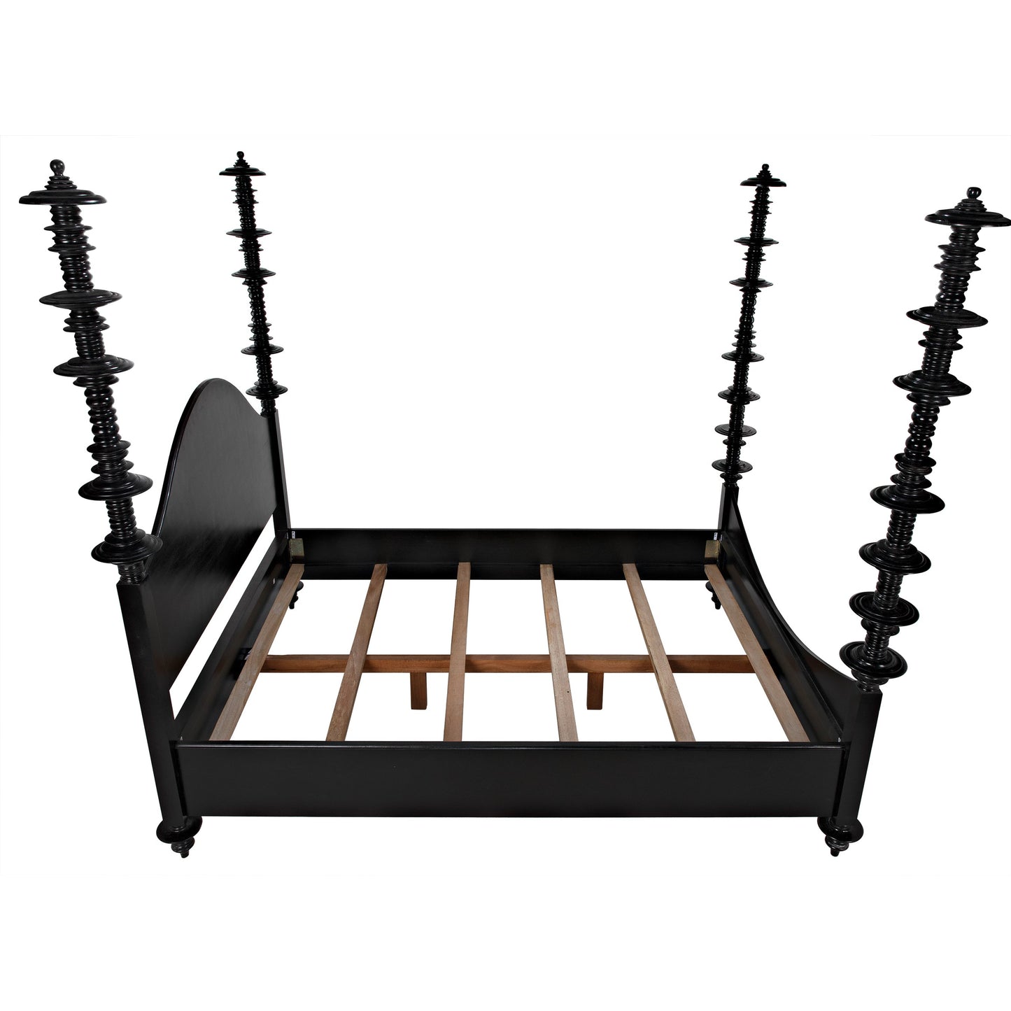 011 S-334764 | Additional Silo | Ferret Bed by Noir. Made from mahogany in a traditional style.