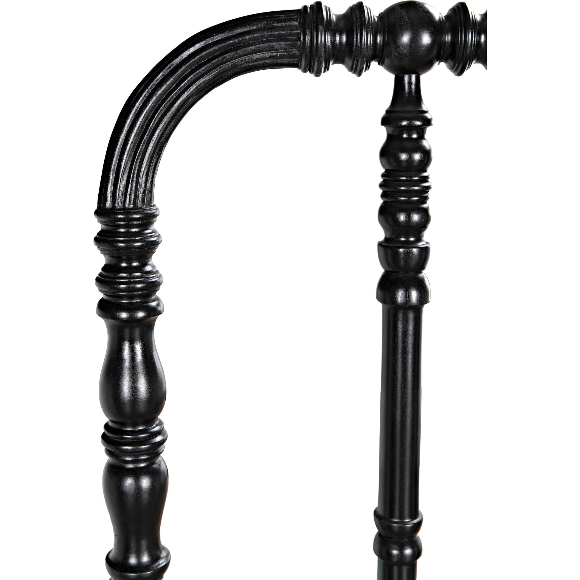 Bachelor Bed by Noir in hand rubbed black. Made from mahogany in a cottage & farmhouse style.