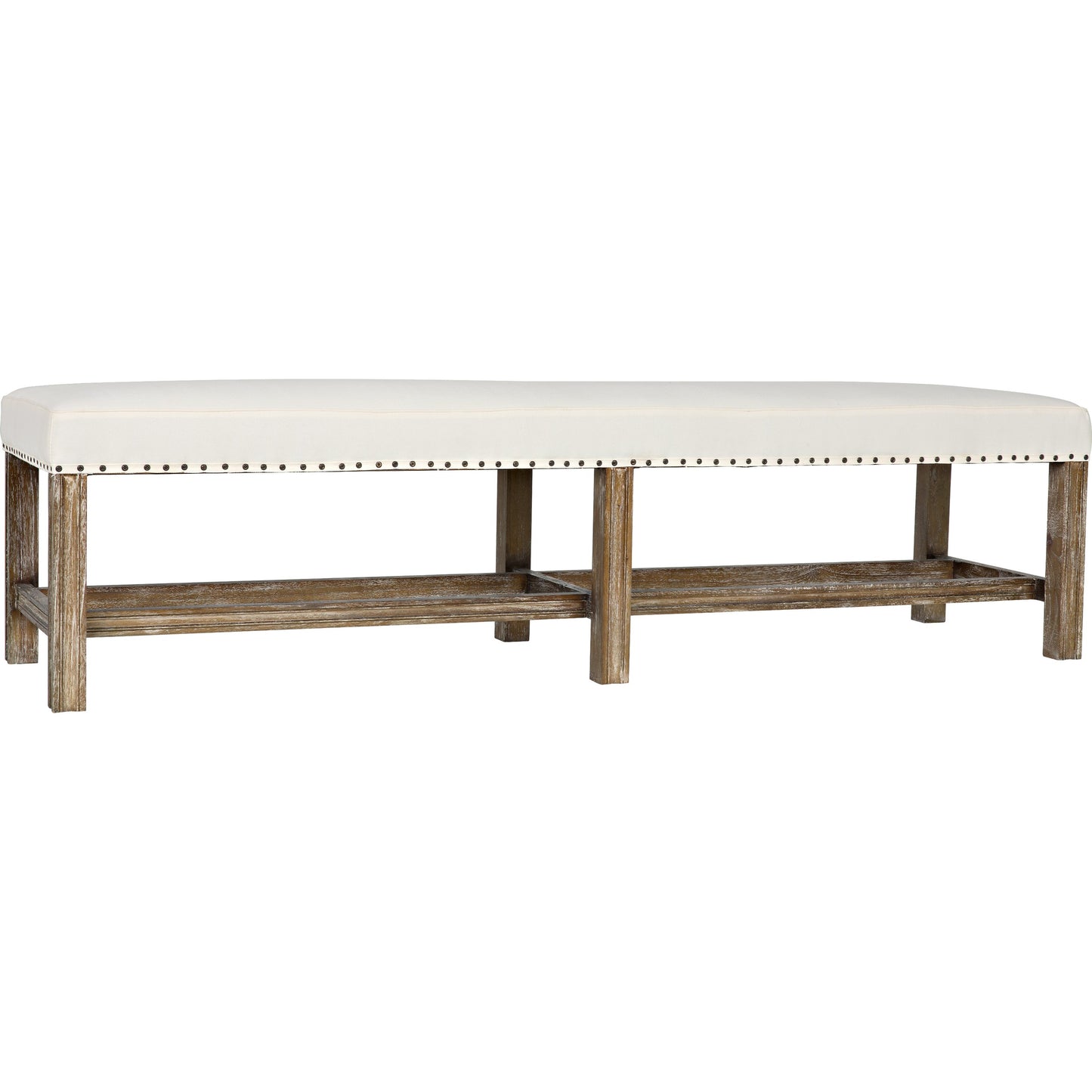 005 S-335524 | Additional Silo | Sweden Bench by Noir in gray wash. Made from mindi in a transitional style.