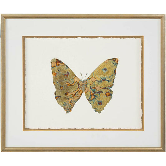 Shimmering Butterfly V by John-Richard in gold, white. Made from metal, wood in a transitional style.