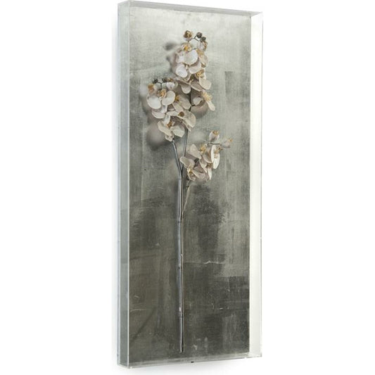 Silver Orchid I by John-Richard in silver. Made from acrylic in a modern style.
