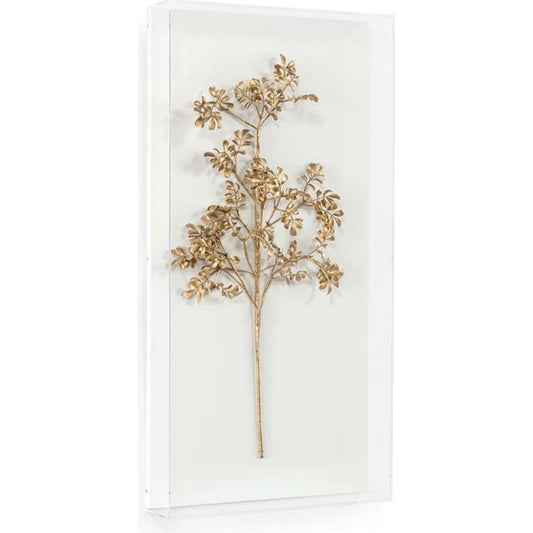 Gold Branch III by John-Richard in gold, white. Made from acrylic in a transitional style.