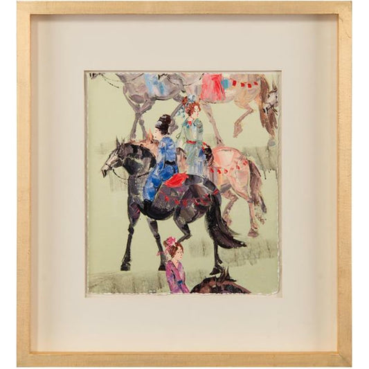 The Gathering I by John-Richard in gold, white. Made from wood in a transitional style.