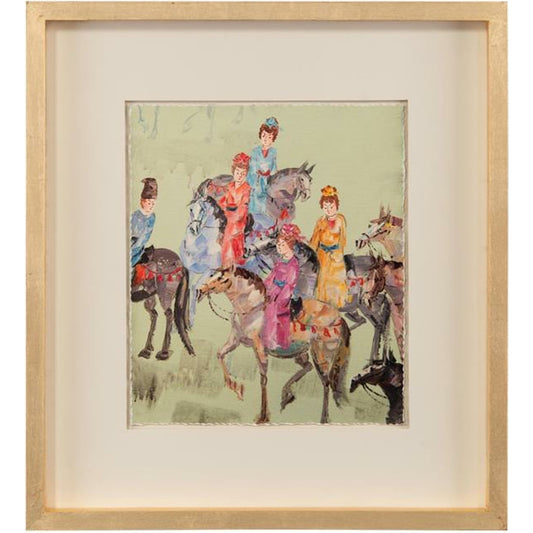 The Gathering II by John-Richard in gold, white. Made from wood in a transitional style.