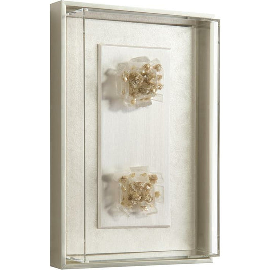Calcite Shadow Box II by John-Richard in silver. Made from acrylic in a transitional style.