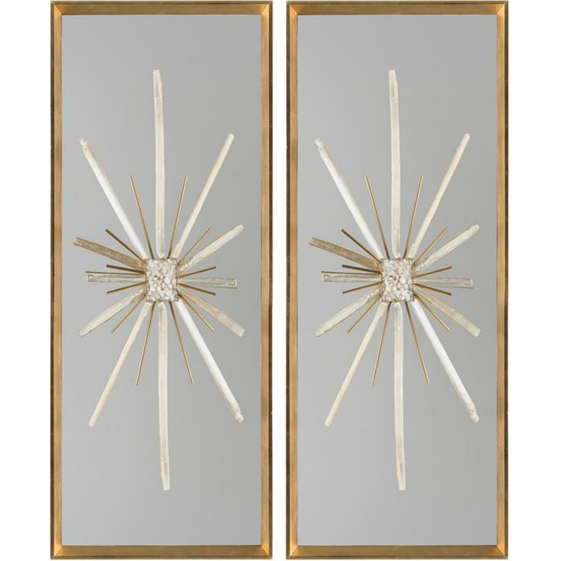 North Star Wall Decor (Set of Two) by John-Richard in brass, gold. Made from brass in a transitional style.