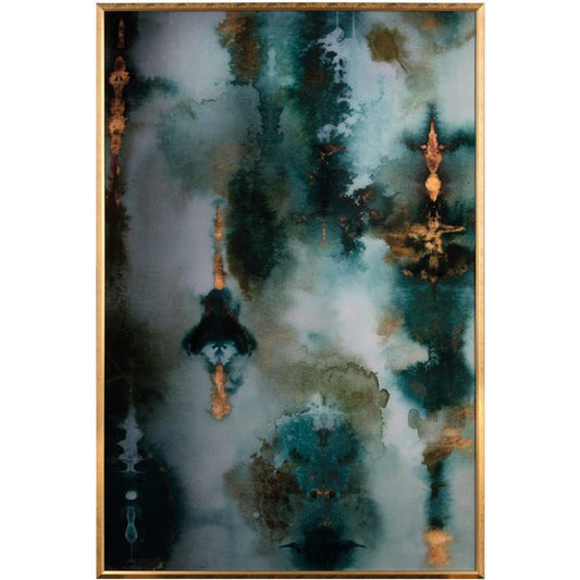 Aqueous Gold I by John-Richard in gold. Made from acrylic, wood in a eclectic & global style.