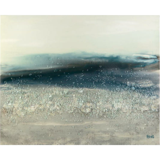 Mary Hong's Deep Blue Sea by John-Richard in blue. Made from glass in a coastal style.