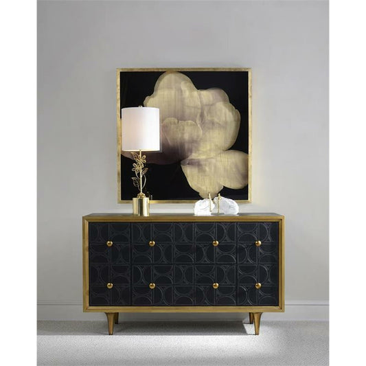 Mark McDowell's Kin Saki by John-Richard in gold. Made from acrylic in a unique style.
