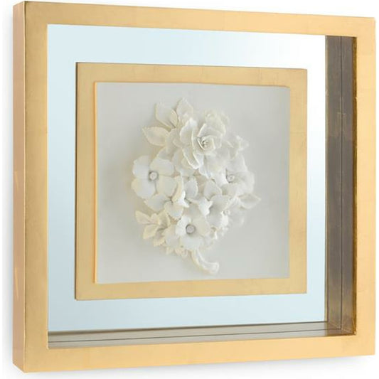 Botanical Porcelain I by John-Richard in gold. Made from unique in a transitional style.