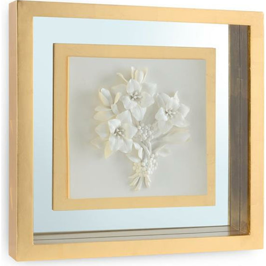 Botanical Porcelain II by John-Richard in gold. Made from unique in a transitional style.