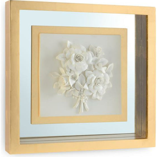 Botanical Porcelain III by John-Richard in gold. Made from unique in a transitional style.