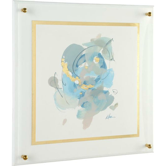 Jackie Ellens' Fragments II by John-Richard in gold. Made from acrylic in a modern style.