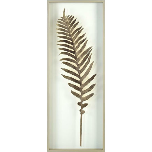 The Midas Fern by John-Richard in gold. Made from acrylic in a transitional style.