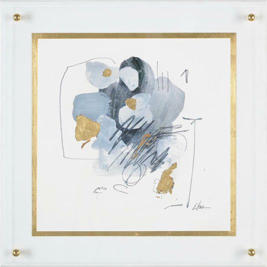 Black, Gray And Gold I by John-Richard in black, gold, gray, white. Made from wood in a modern style.