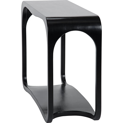 Milena Console by Noir in hand rubbed black. Made from mahogany in a modern style.
