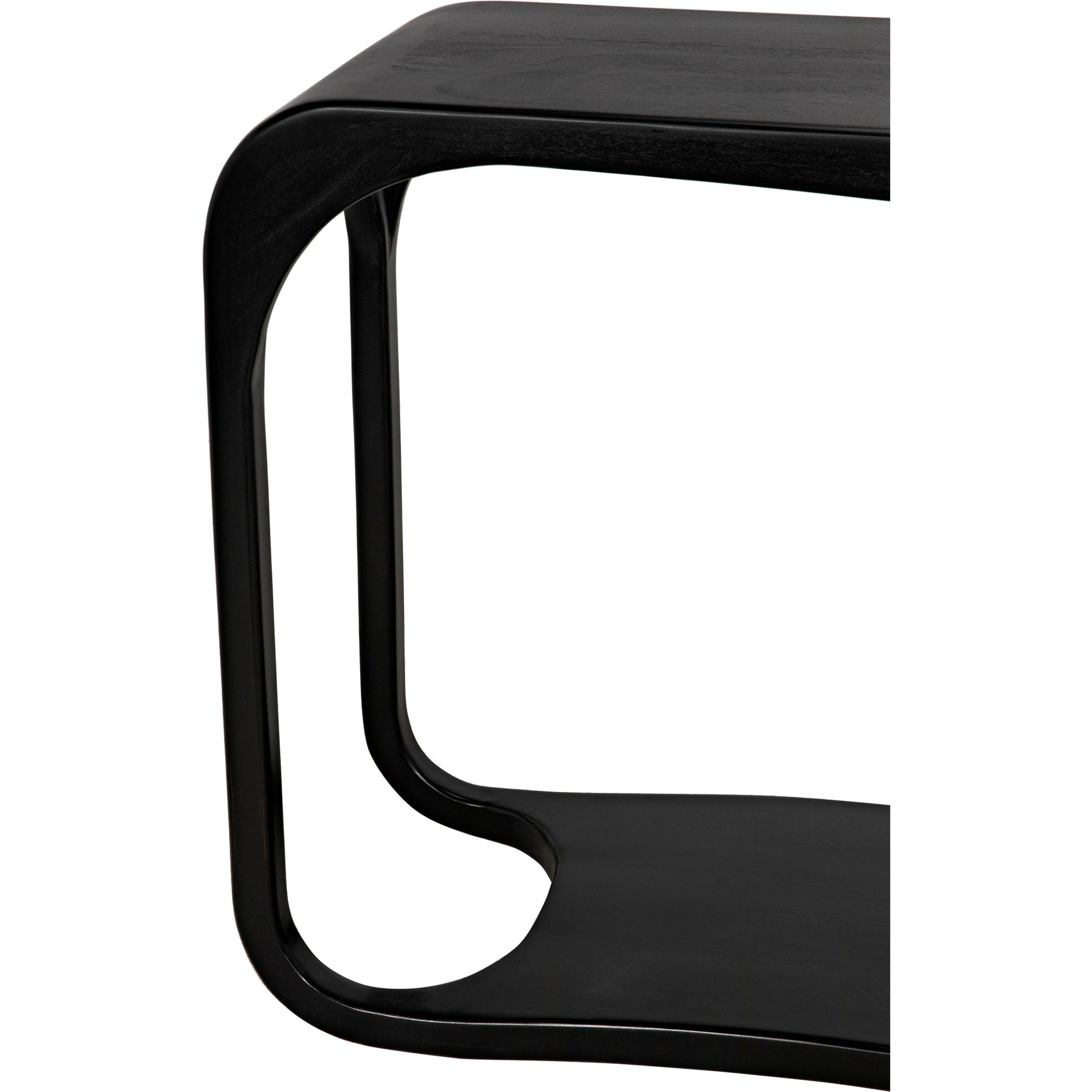 Milena Console by Noir in hand rubbed black. Made from mahogany in a modern style.