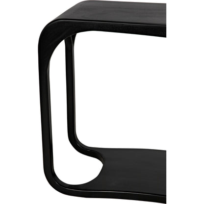 Milena Console by Noir in hand rubbed black. Made from mahogany in a modern style.