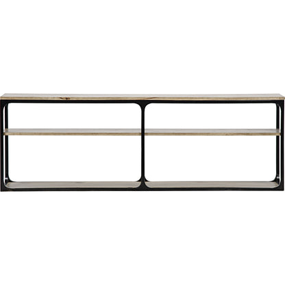 Novie Console by Noir in dark walnut. Made from walnut, metal in a modern style.