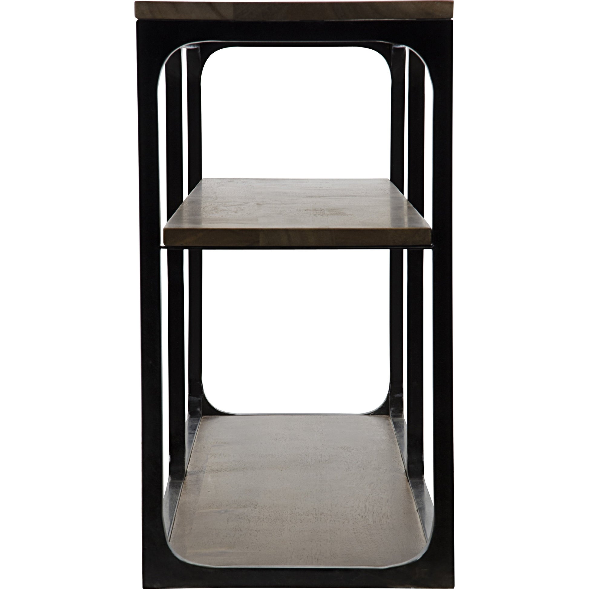 Novie Console by Noir in dark walnut. Made from walnut, metal in a modern style.