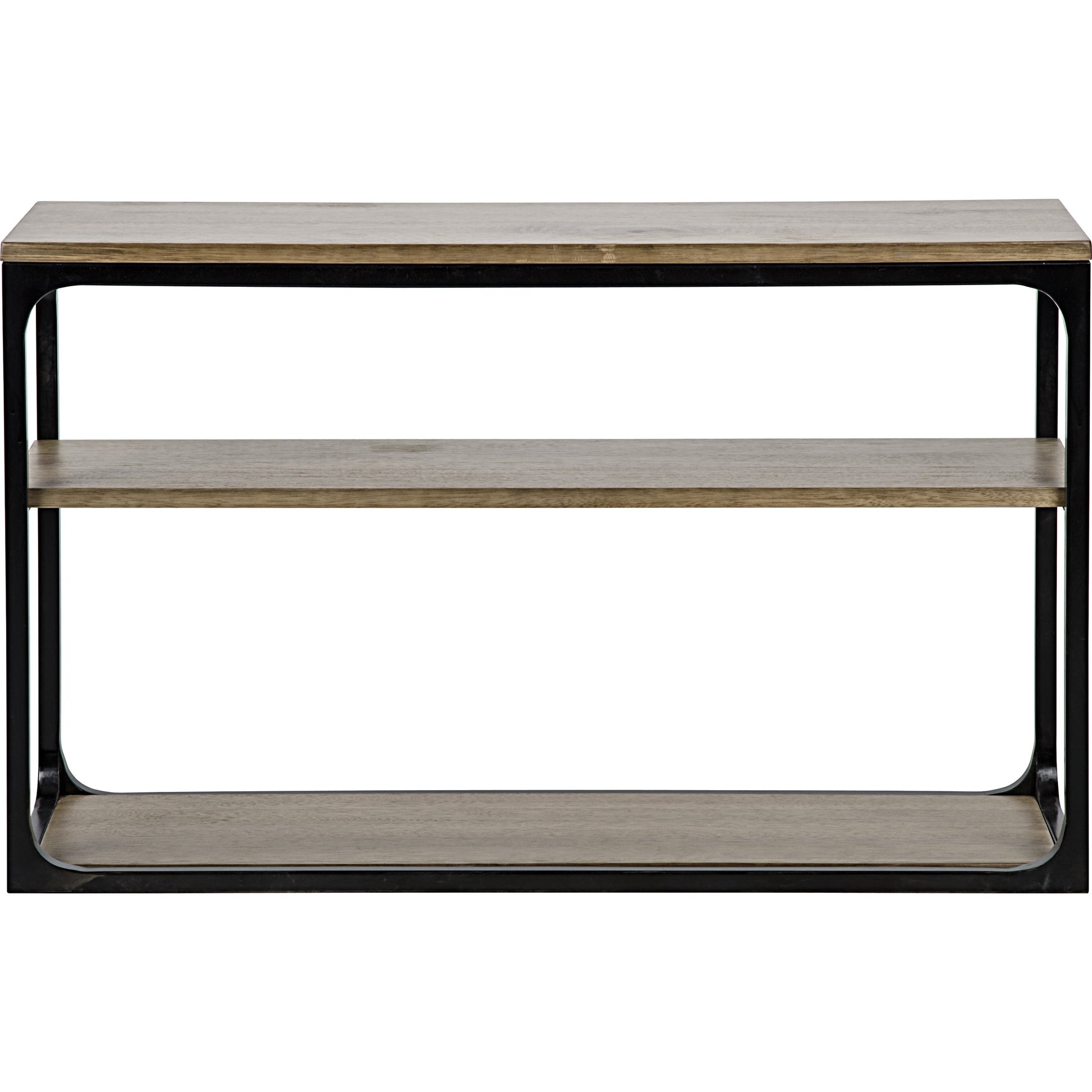 Novie Console by Noir in dark walnut. Made from walnut, metal in a modern style.