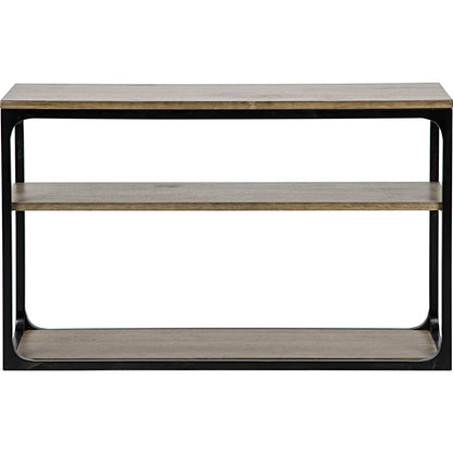 Novie Console by Noir in dark walnut. Made from walnut, metal in a modern style.