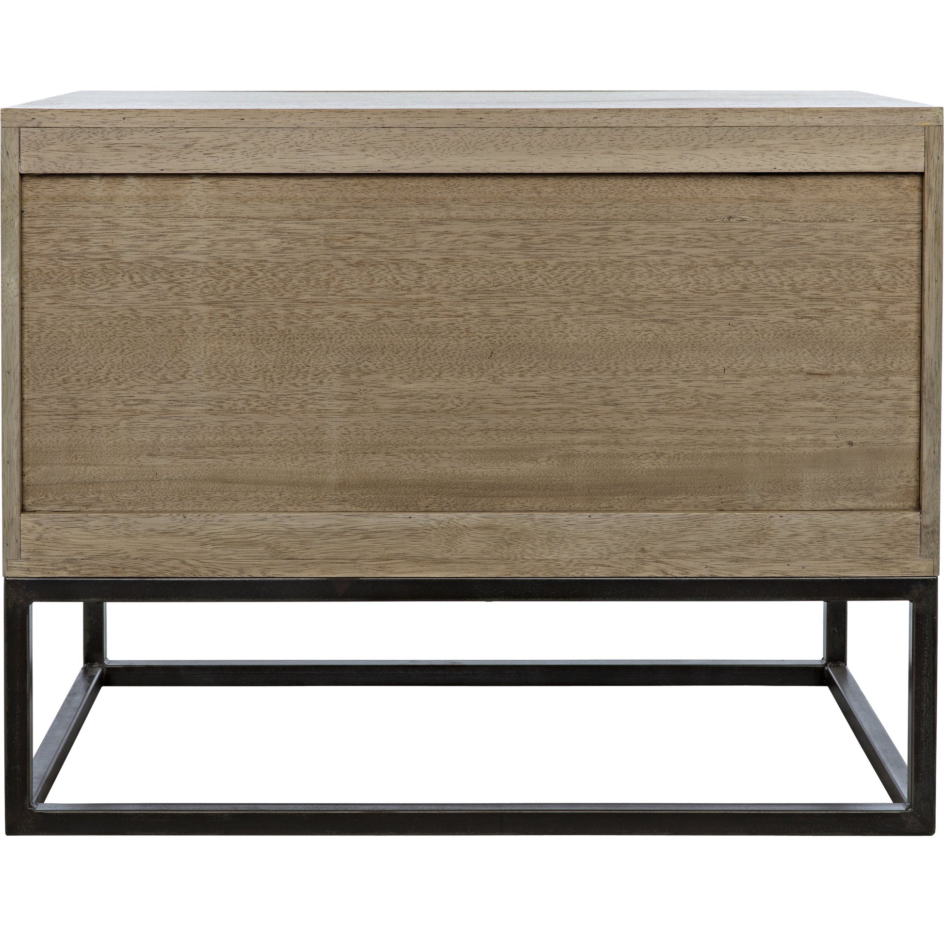 Draco Sideboard with Metal Stand by Noir in washed walnut. Made from walnut in a eclectic & global style.
