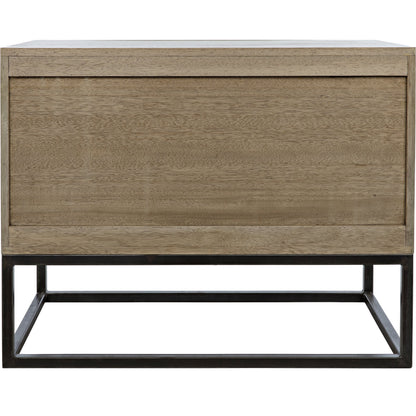 Draco Sideboard with Metal Stand by Noir in washed walnut. Made from walnut in a eclectic & global style.