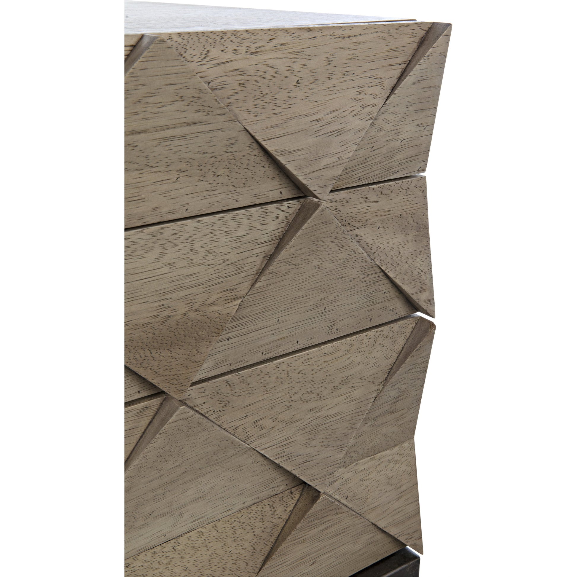 Draco Sideboard with Metal Stand by Noir in washed walnut. Made from walnut in a eclectic & global style.