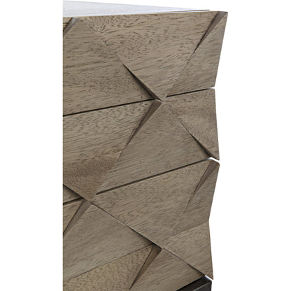 Draco Sideboard with Metal Stand by Noir in washed walnut. Made from walnut in a eclectic & global style.