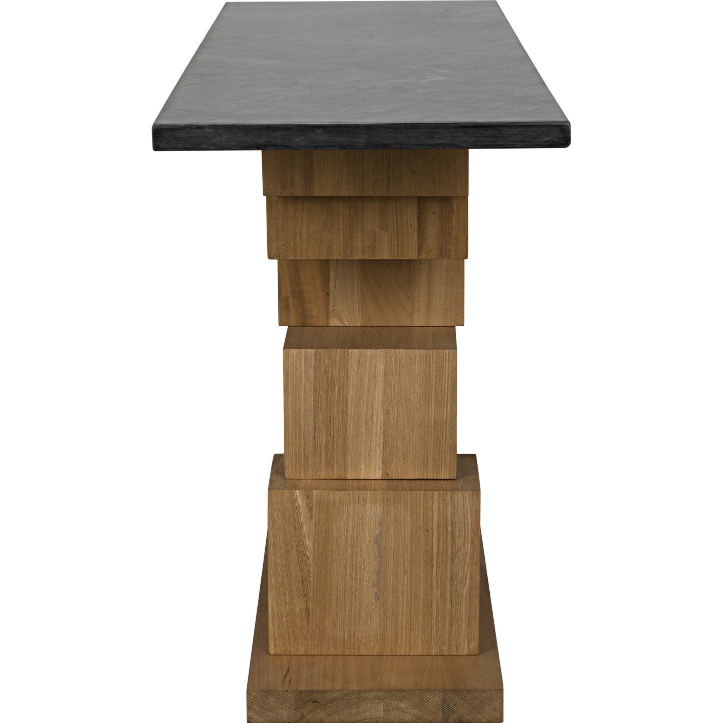 004 SR-707612 | Additional Silo | Balin Console by Noir in dark walnut, black marble. Made from walnut, marble in a modern style.