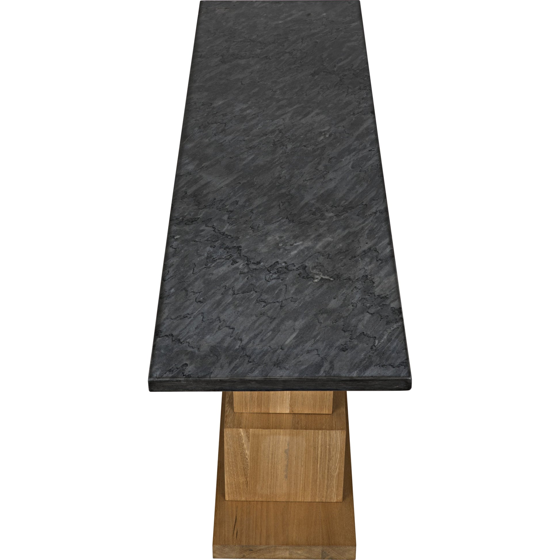 Balin Console by Noir in dark walnut, black marble. Made from walnut, marble in a modern style.