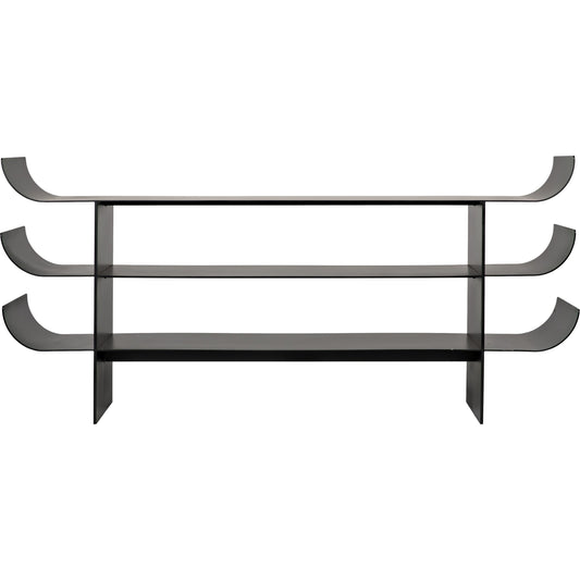 Kyoto Console by Noir in black metal. Made from metal in a eclectic & global style.