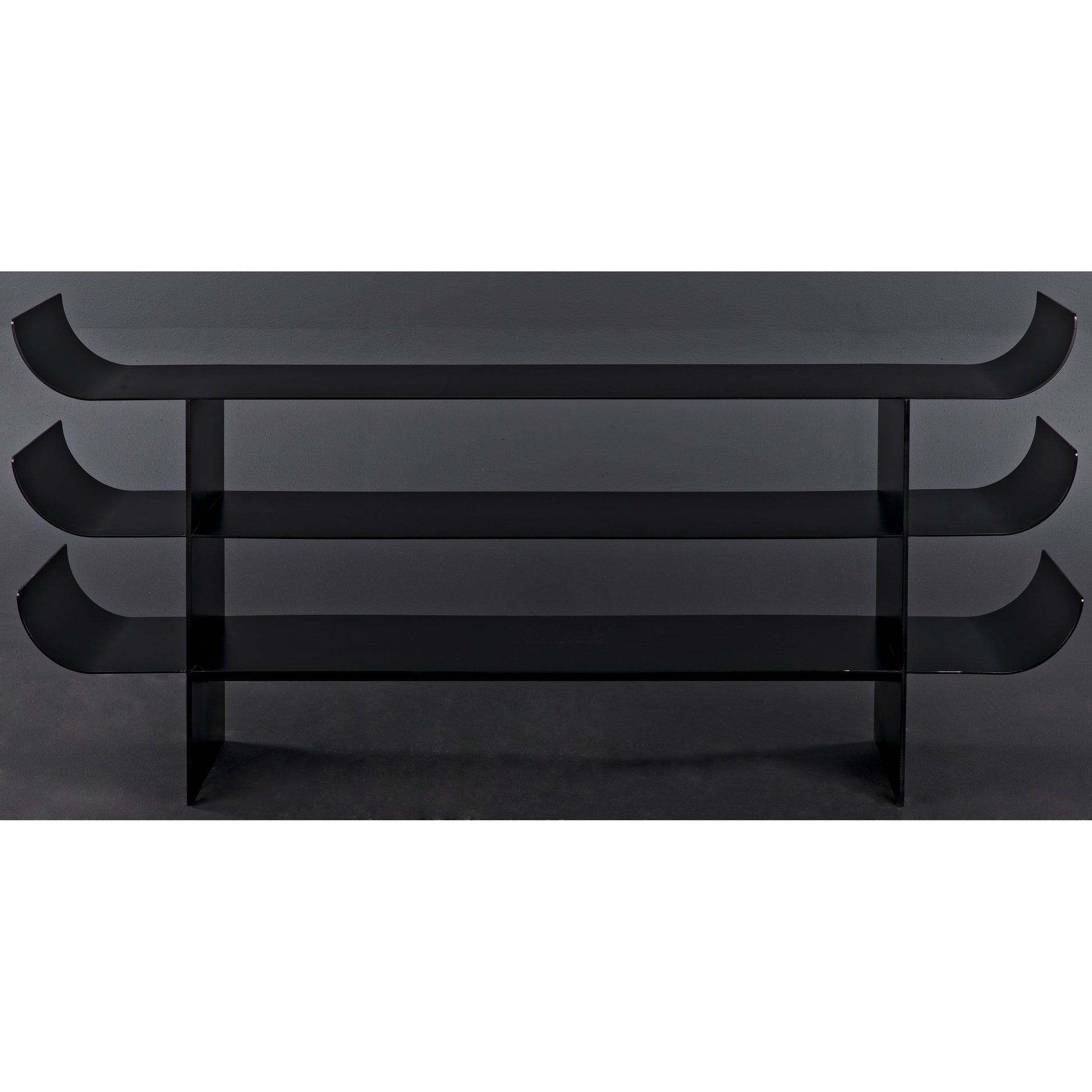 Kyoto Console by Noir in black metal. Made from metal in a eclectic & global style.