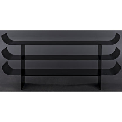 Kyoto Console by Noir in black metal. Made from metal in a eclectic & global style.