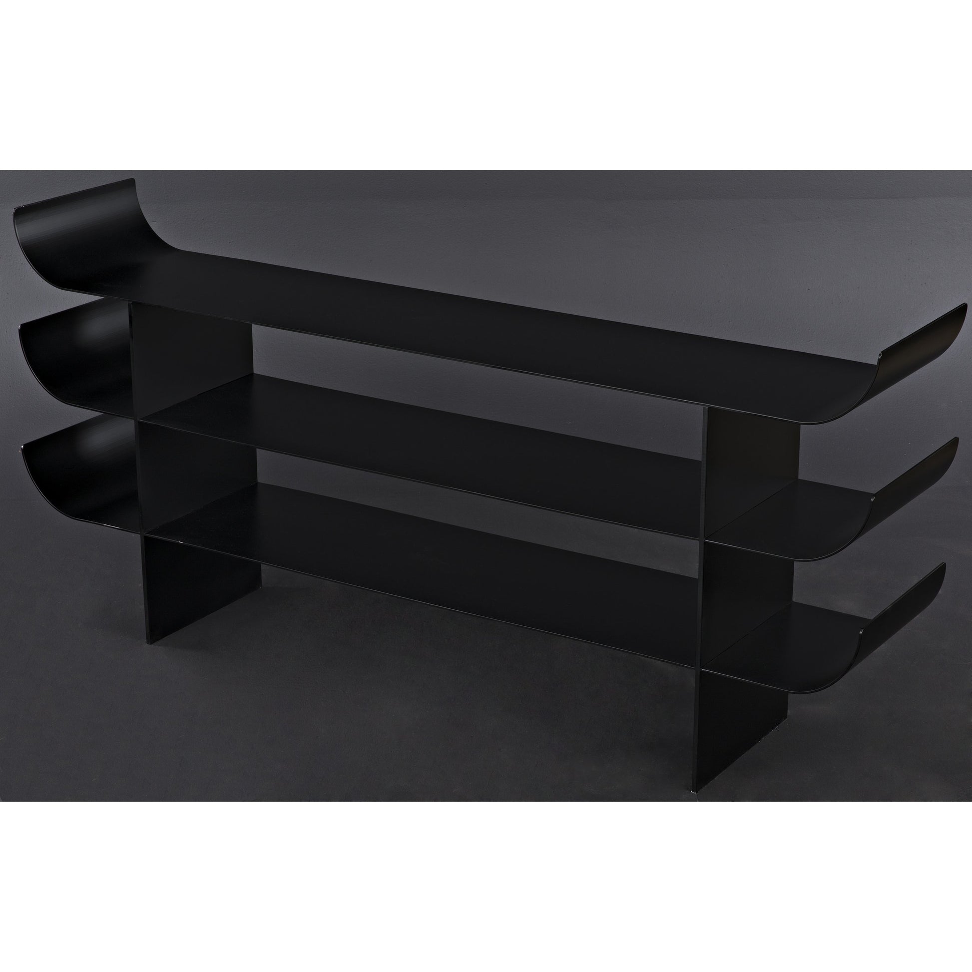 Kyoto Console by Noir in black metal. Made from metal in a eclectic & global style.